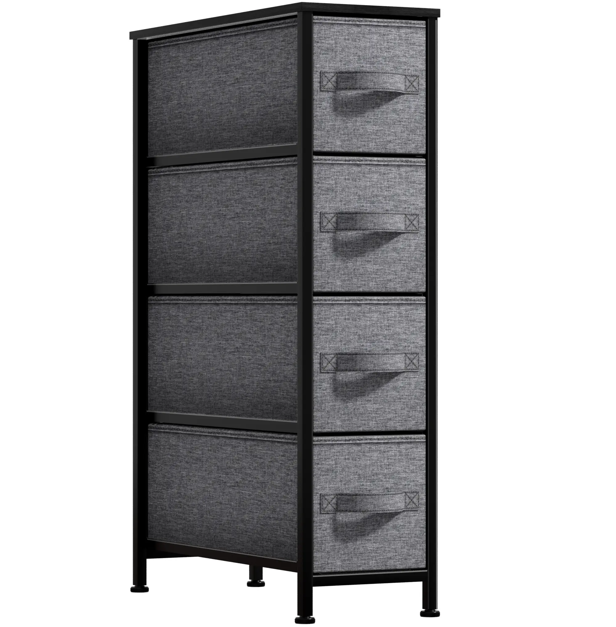 Sorbus 4-Drawer Narrow Storage Tower, Lightweight Frame, Foldable Fabric Drawers, Cupboards & Cabinets Furniture for Small Living Spaces
