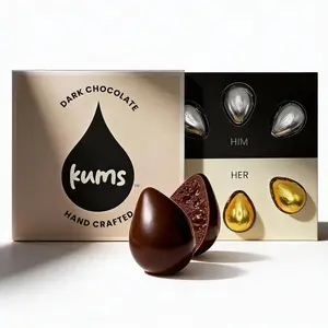 HOT !!! Kums Dark Chocolate Tabs for Couples (1 Box) Premium Dark Tab Chocolate for Men & Women | Vegetarian Delight Ideal for a Delightful Experience