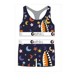 ETHIKA 2024 Summer Sleeveless Top Flat Corner Pants Women's Set New Printed Fashion Sports and Leisure Two-piece Set