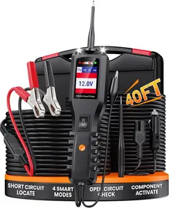ANCEL PB100 Automotive Power Circuit Probe Tester, 12/24V Power Probe for Open/Short Circuit Testing, Continuity, Resistance, Relay & Diode Tester, 40FT Cable