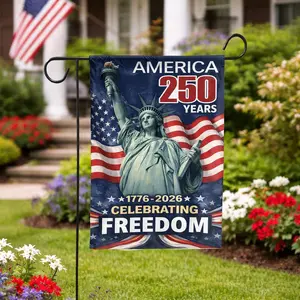 Stand Proud for the USA Flag, Kneel Humbly for the Cross, Celebrate 250 Years of American Independence, Patriotic Garden Flag for 4th of July, Christian Faith Symbol, Eagle Spirit, God Bless America, Gift Idea for Patriots