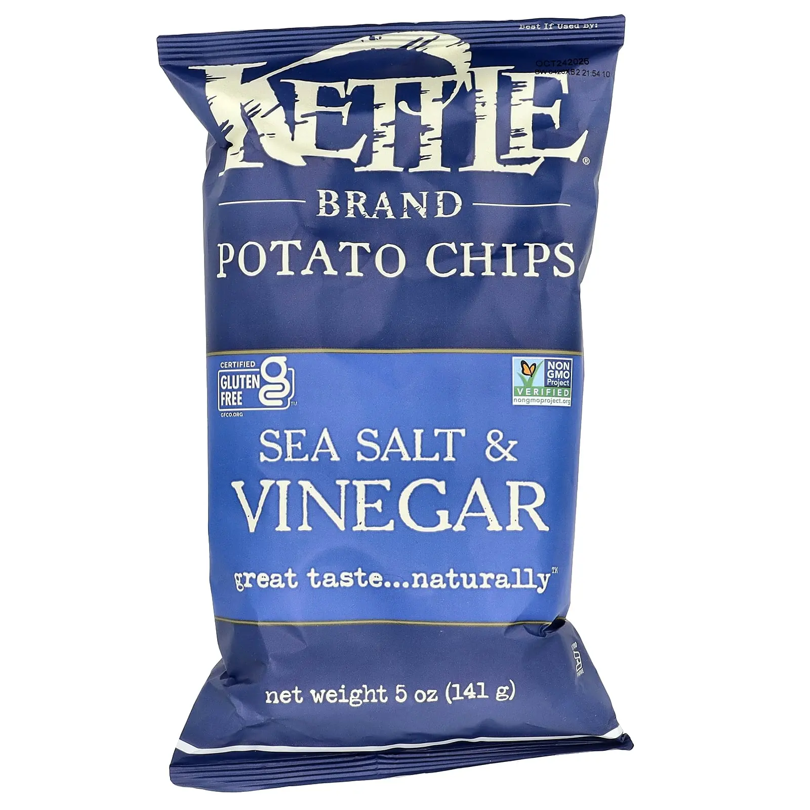 Kettle Foods Potato Chips, Sea Salt & Vinegar, 5 oz (141 g)