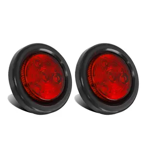 Partsam Red 2" Round Sealed Clearance Marker Light
