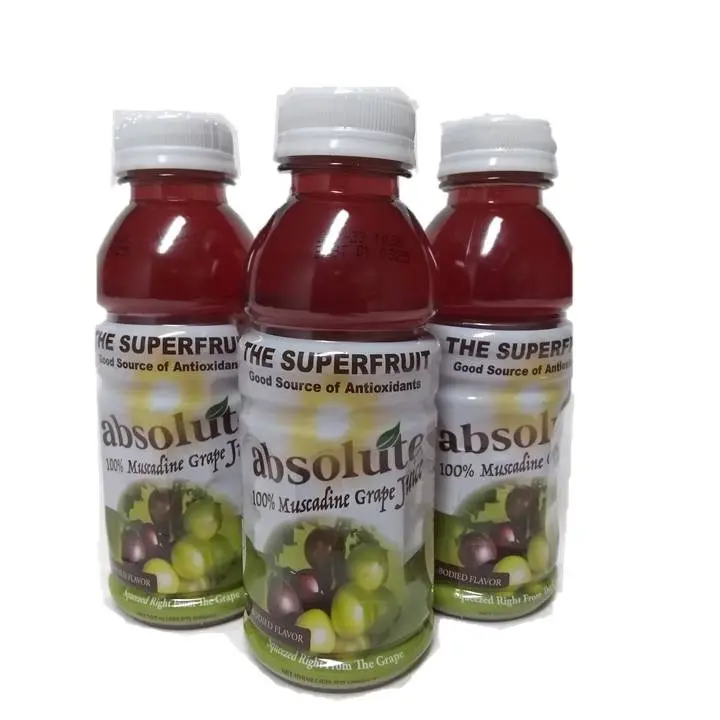 absolute 100% Muscadine Grape Juice 10 ounce (4 pack) Beverage Fiber Natural Fruit