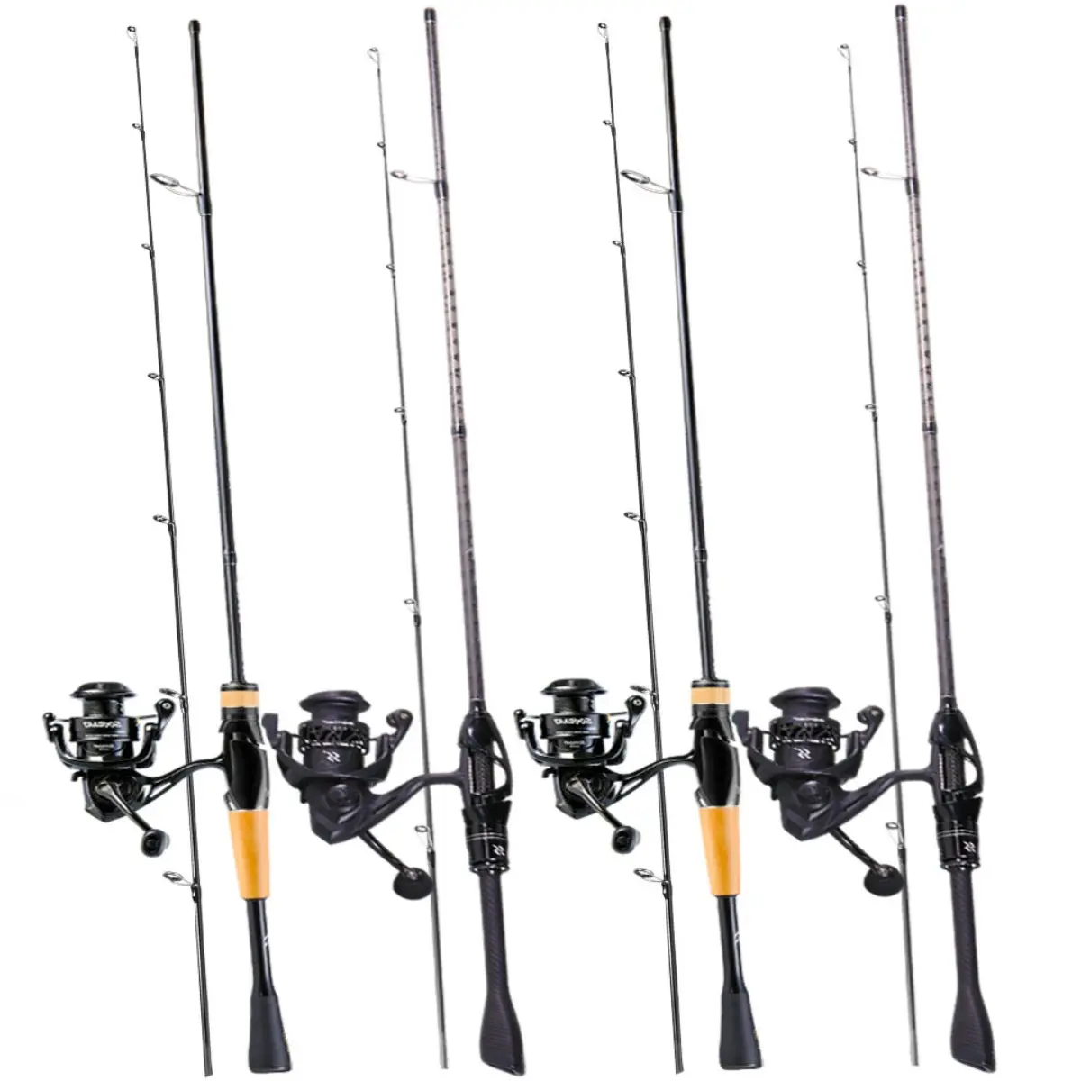 Portable Travel FIshing Rod Combos1 .8M 2 Pieces  M Power Spinning Fishing Rod with 5.2:1 Gear Ratio Spinning Fishing for Saltwater Freshwater Bass Fishing