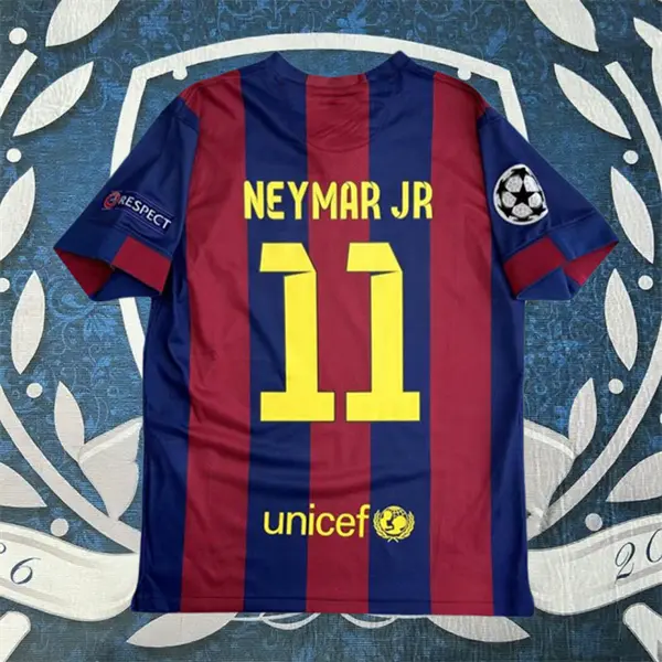 14 15 Red Blue Home Neymar 11 Short Sleeve Soccer jerseys 14 15 Red Blue Home Neymar 11 Short Sleeve Soccer jerseys