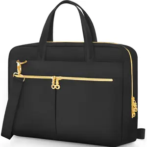 Laptop Bag Case 17 17.3 Inch Women Men Computer Bag Compatible with  Envy Pavilion Omen/ Gram/MSI/ XPS/Thinkpad/TUF Vivobook/,  Strap Messenger Briefcase, Black