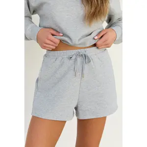 Everyday Ease Light Grey Fleece Shorts