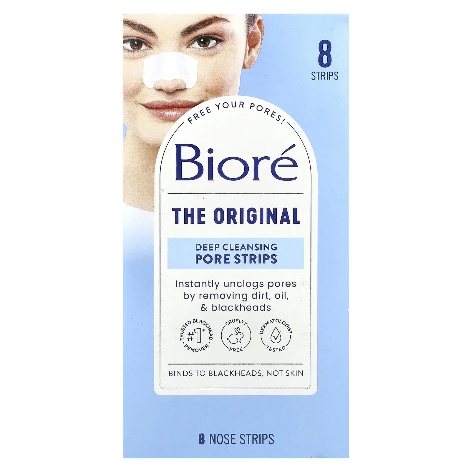 Biore Deep Cleansing Pore Strips, 8 Nose Strips