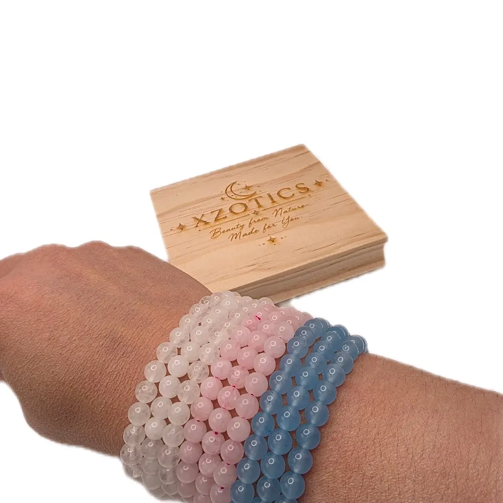 Gemstone Beads Bracelets 6mm