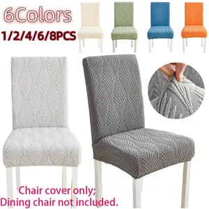 1/2/4/6/8 Pieces Jacquard Dining Chair Covers Set, One Size Fits All, Removable and Washable, Suitable for Restaurants, Parties and Home Decoration, Suitable for Kitchen and Hotel Use