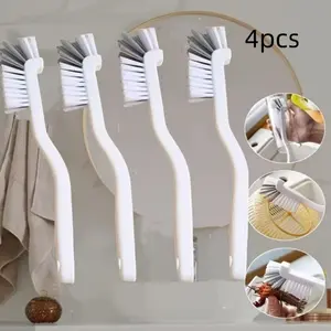 4-Piece 360° Japanese Cleaning Brush Set, Multi-Functional Cleaner for Lobster, Kitchen Juicers, Glass Cups, Pots, Tea Cups, Sink Grooves, Japanese House Cleaning Gadgets, Household Cleaning Tool, Cleaning Supplies