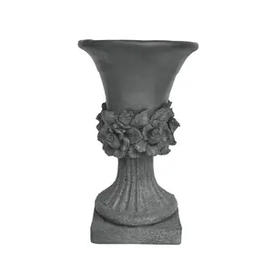 19.5" Tall Garden Urn Planter – Pick Plants Up Off the Ground. Lightweight Concrete – Durable & Weather-Resistant. Indoor/Outdoor Use. No Assembly Required