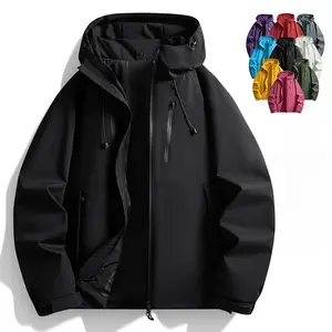 Hooded Outdoor Jacket Windproof Coat Multicolor Couple Mountaineering Hiking for Men & Women