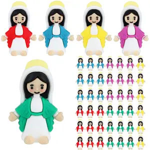 Mini Virgin Mary Figurines Catholic Party Favors - 10 to 50 Pcs Colorful Miniature Dolls For Easter Egg Fillers And Religious Gifts