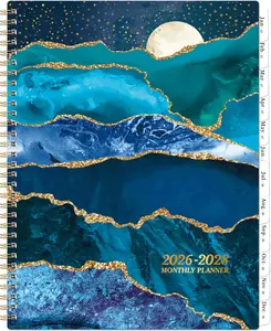 Monthly Planner/Calendar 2026-2027 - 2 Year Monthly Planner 2026-2027, 9" × 11", Jan 2026 - Dec 2027, 24 Months, Tabs, Twin-Wire Binding, Holidays, Notes Pages