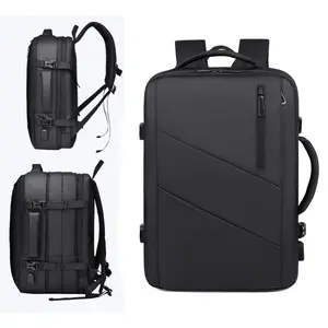 High-End Computer Bag, Large-Capacity Business Backpack, Office Work Bag, Work Laptop Bag, Water-Resistant Leather Film, Stylish Shoulder Bag for Professionals