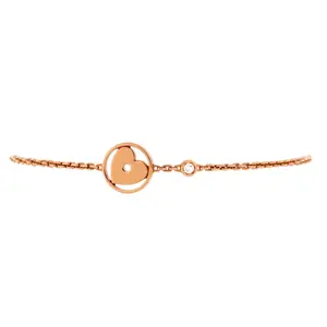 Pre-owned Louis Vuitton Idylle Blossom Monogram Heart Bracelet 18K Rose Gold with Diamond by Rebag
