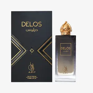 ARIF Delos Perfumes Premium Woody Oriental Eau de Parfum for Men & Women Cognac Oak Tonka Bean Vanilla Praline Sandalwood Long Lasting Unisex Fragrance 3.4 oz