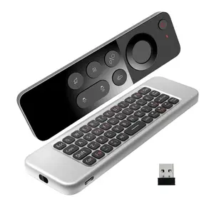 W3 Smart Remote Control Infrared 2.4g Wireless Voice Air Mouse Controller with USB Receiver and Keyboard, for Android TV Box Tablet Projector Accessories