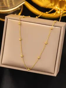 Simple beaded necklace, suitable for women to wear. Elegant and exquisite, it is fashionable and versatile, and highly versatile. It is an ideal jewelry gifts choice.