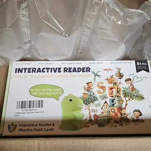#backtoschool KOKODI Dinosaur Talking Flash Cards with Interactive Learning Stickers Montessori Phonics & Sight Words Set 148 Cards 592 Words 5 Categories 6 Stickers Educational Toy for Kids - Flashcards,back to school