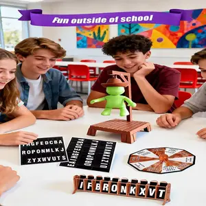 New Magnetic Hangman Mystery Word Game, Magnetic Clothes Hanger Mystery Family Board Game, Party Board Game, Tabletop Games, Christmas Puzzle, Holiday Fun