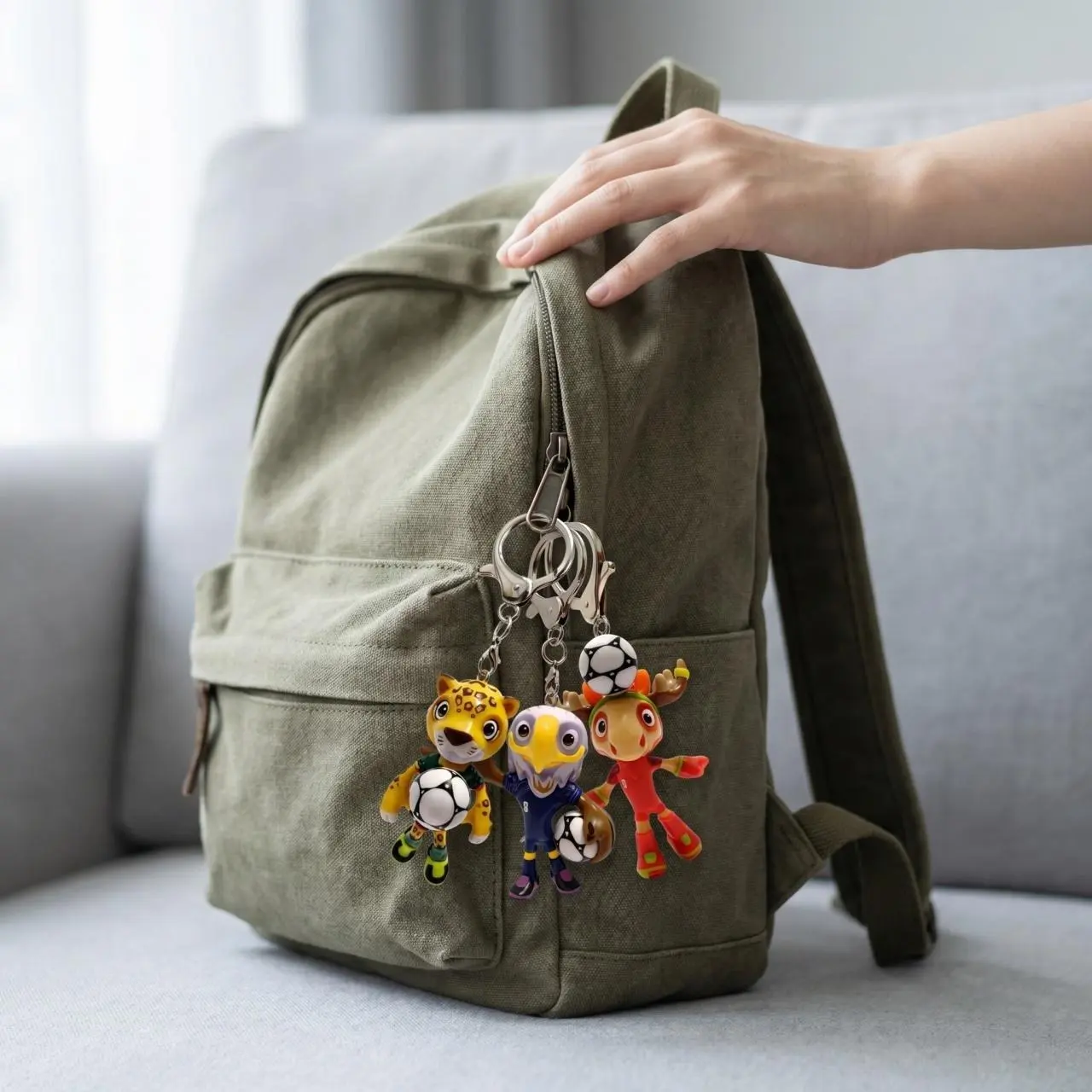 FIFA 2026 World Cup Official Licensed Premium Metal Keychain Collectible Set - Football Theme Unisex Daily Accessory, Includes Keychain, Animal Mascots, Car Shapes, Fashion & Vehicle Accessory for Football Fans