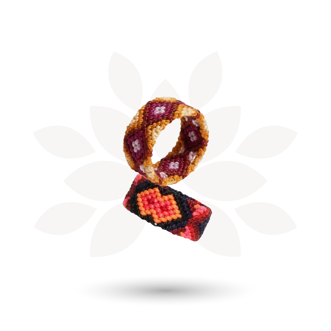 Friendship Macrame Woven Ring - Mexico, Elegant Woven Design, Suitable for Various Occasions, Ideal for Celebrations and Gifts