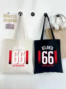 Atlanta 66 Searaker Number Print Tote Bag Casual Everyday Use for Urban Fashion Enthusiasts and Modern Shoppers Perfect Birthday Christmas Thanksgiving Holiday Gift for Trendy Individuals Who Love Minimalist Stylish Accessories