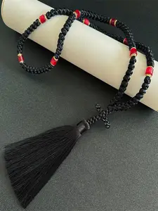 Handemde Black Chotki Christian Orthodox Prayer Rope, Blue 100 Knot Greek Omboskoini Protection Blessing Cross Greek Orthodox Gifts Car Hanging Charm Home Ornaments Car Hanging Decoration Car Accessory