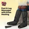 FIT KING Air Compression Leg Massager with Knee Heating & Relaxing Function - Cordless Handheld Controller, 3 Modes, Adjustable Customizable Settings, Selfcare Home Therapy Device for Legs & Feet, Dorm Gift
