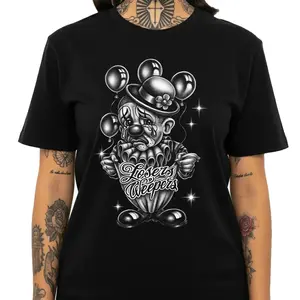 Sad Chicano Clothing, Lowrider Apparel, Chicana Art-Inspired, Cholo Outfit, Men's Short-Sleeve Cotton Sport T-Shirt - Gangster Style Top (Size M)