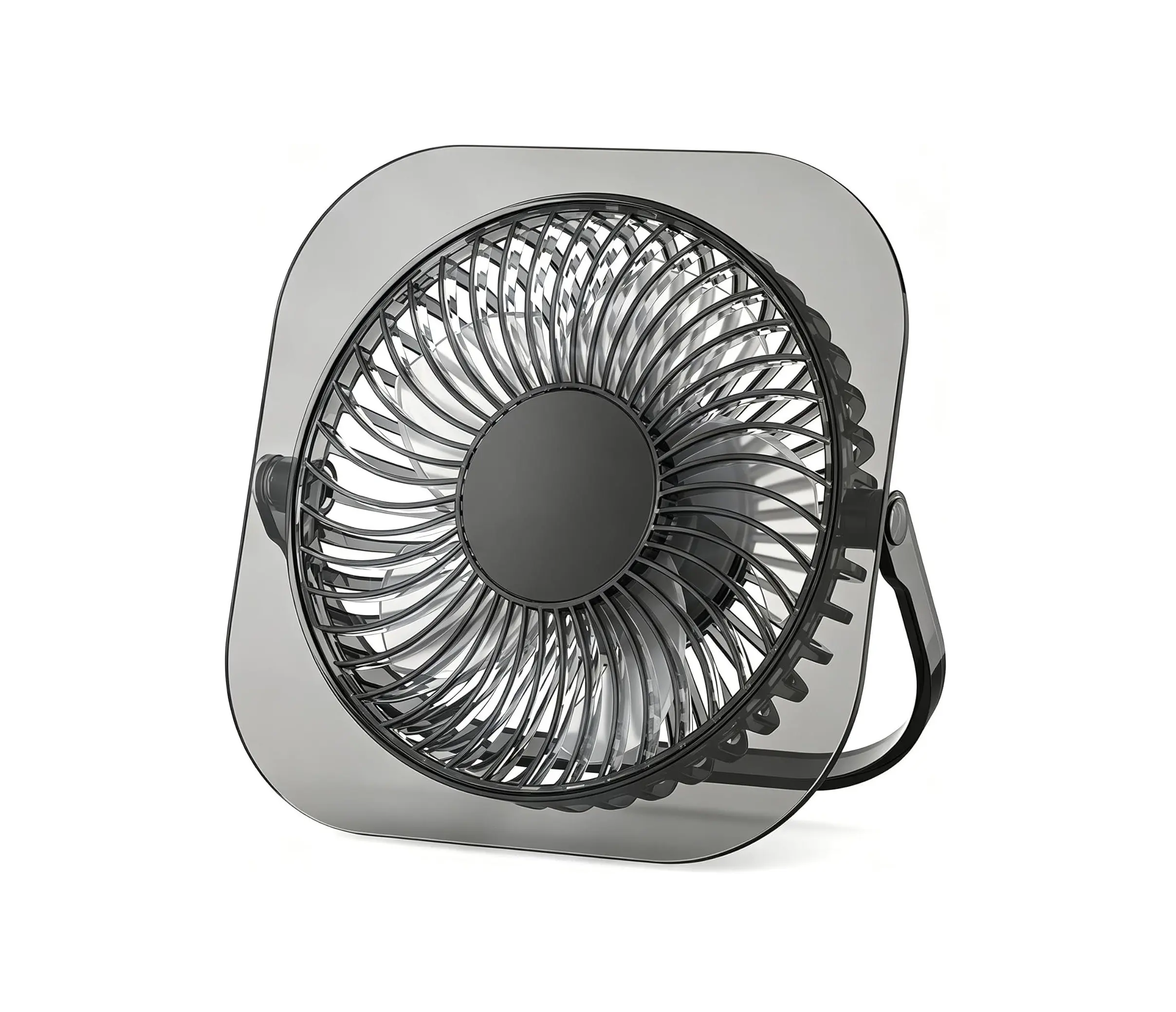 USB Desk Fan, Personal Portable Desktop Cooling Fan with Brushless Motor, 3 Speeds, LED Night Light (2 Brightness Levels), Foldable Adjustable Angle, Small Fan for Home Office Bedroom Bedside