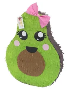 APINATA4U Girly Avocado Pinata with Pink Bow 20"