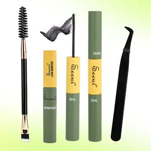 DIY Eyelash Clusters Glue Kit, DIY Eyelash Extensions, Eyelash Extension Tools Set, Eyelash Glue for Bond & Seal, Eyelash Remover, Tweezers and Brush, Long-Lasting, Strong-Hold, Waterproof, Gentle Eyelash Extension Tools, Cosmetics, Eyelash Fixer