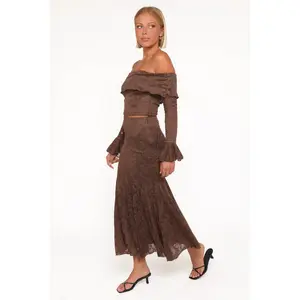 Bromley Lace Skirt Set - Brown