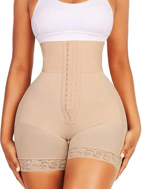 Women's Strapless Colombian Faja Body Shaper Shorts with Tummy Control and Butt Lifter, High Waist Design with Zipper Crotch and Lace Trim for Wedding or Birthday Outfits, Fashion Apparel, Shaper Waist Trainer, Fantasy, Role Play, Valentines Day, Basics,,