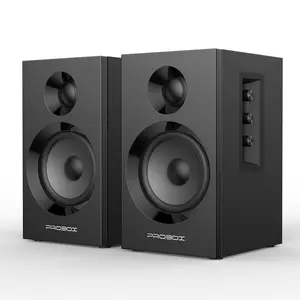 PROBOX BT16 60W Powered Bookshelf Speakers, HiFi Computer Gaming Monitors with Bluetooth 5.3 & 24-Bit USB DAC, 3.5" Woofer, 1" Silk Dome Tweeter, Adjustable Bass/Treble