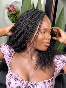 50G Pc Afro Kinky Human Hair Bulk For Mini Twist Crochet Dreadlock Repair Pre Stretched Tangle Free 100 Percent Unprocessed Virgin