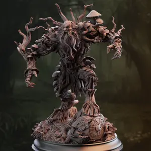 Corrupted Elder Treant - Garamundis 3D-Printed Resin Miniature, Collectible Miniatures, DM Stash Home Decor Statue & Figurine, 3D-Printed Resin Miniatures