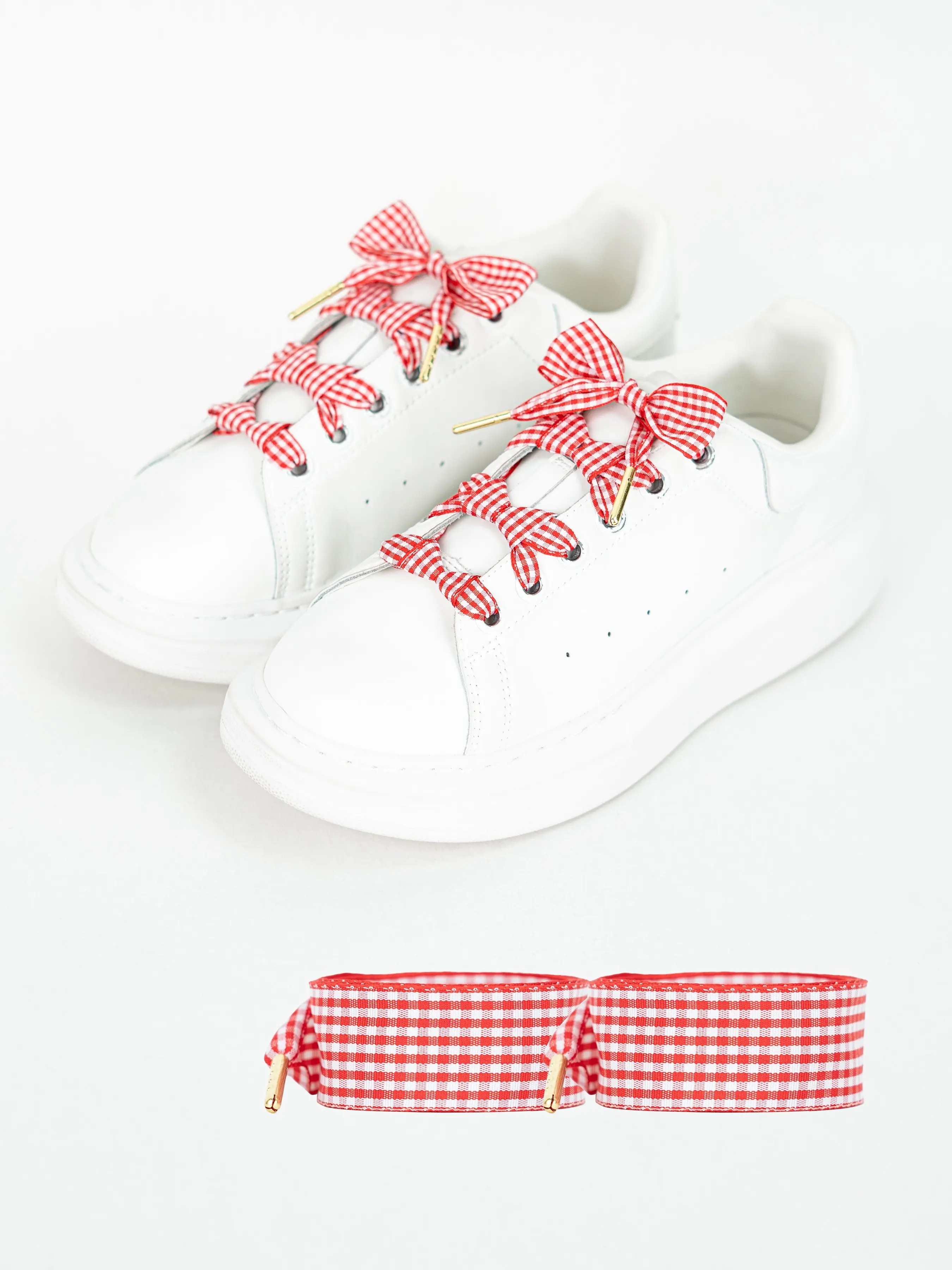 Cute Plaid Metal Head Shoelaces, Wide Fit for Daily Casual Entertainment, Sweet and Fun Design, Pair Pack, Sports Shoelaces, Laces for Sneakers