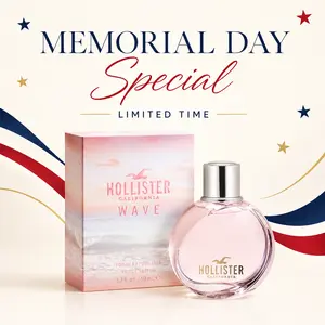 Hollister Wave Eau de Parfum 3.4 oz — Soft Floral Starfruit Quince Orchid Hibiscus · Romantic Daydream · Memorial Day Gift · Everyday Long‑Lasting Spray
