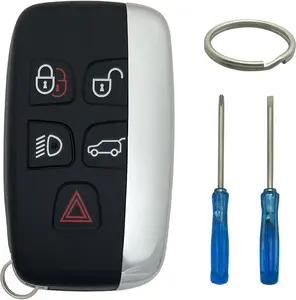 Smart Key Fob Shell Case Replacement Fits for Range Rover Sport Evoque LR4 LR2 Jaguar XJ XF XK F-Type F-PACE XE 2012 2013 2014 2015 2016 2017 2018 Key Fob Cover