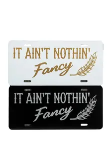 Blue Collar Custom Truck License Plate - It Aint Nothin Fancy Vehicle License Plate Frames
