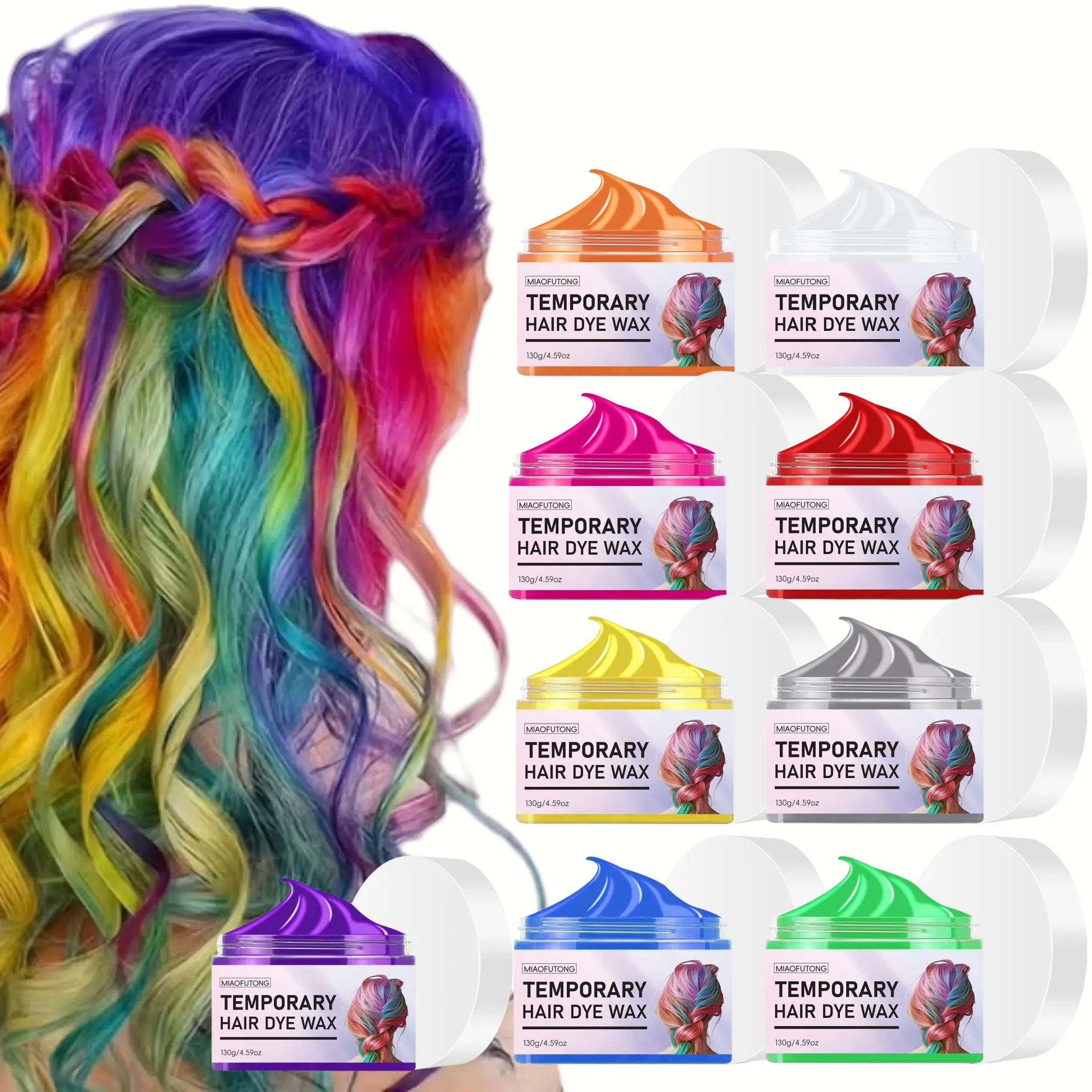 temporary hair dye wax, Easy Washable Colorant for Cosplay & Parties, Perfect for Christmas, Halloween, and Costume Events.