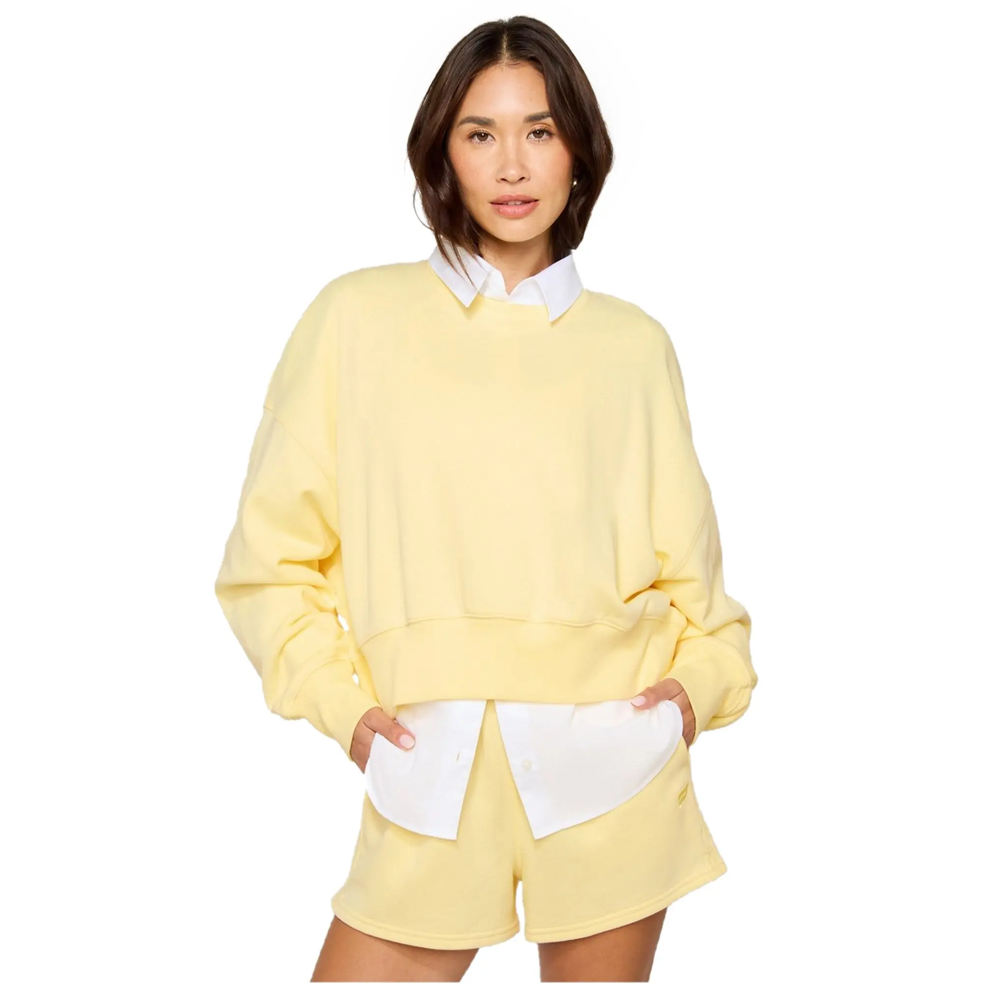 Fabletics Year Round Terry Crew Neck Sweatshirt