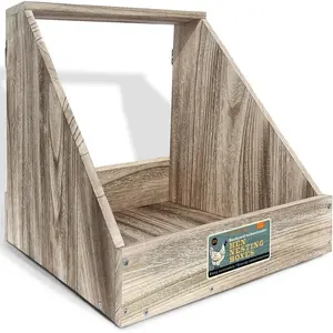 Single Compartment Hens Nesting Box, Chicken Coop Accessories, Wood Nesting Boxes For Up To 5 Hens, Big Duty Laying Nest Box For Duck And Poultry(1 Pack)