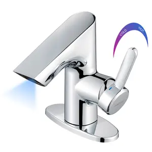 Touchless Smart Bathroom Faucet, 1 or 3 Holes, Adjustable Hot & Cold Temp, Control Water Flow, Chrome Finish, Sensor Automatic Faucet