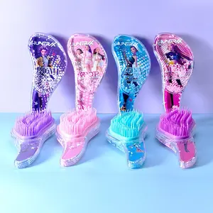 Trendy S-Shaped Transparent Tt Comb, Anti-Tangle Massage Hair Brush, Smooth Hair Comb, Plastic Beauty Hairbrush, Detangling Hairbrush for Kids, Detangler Brush